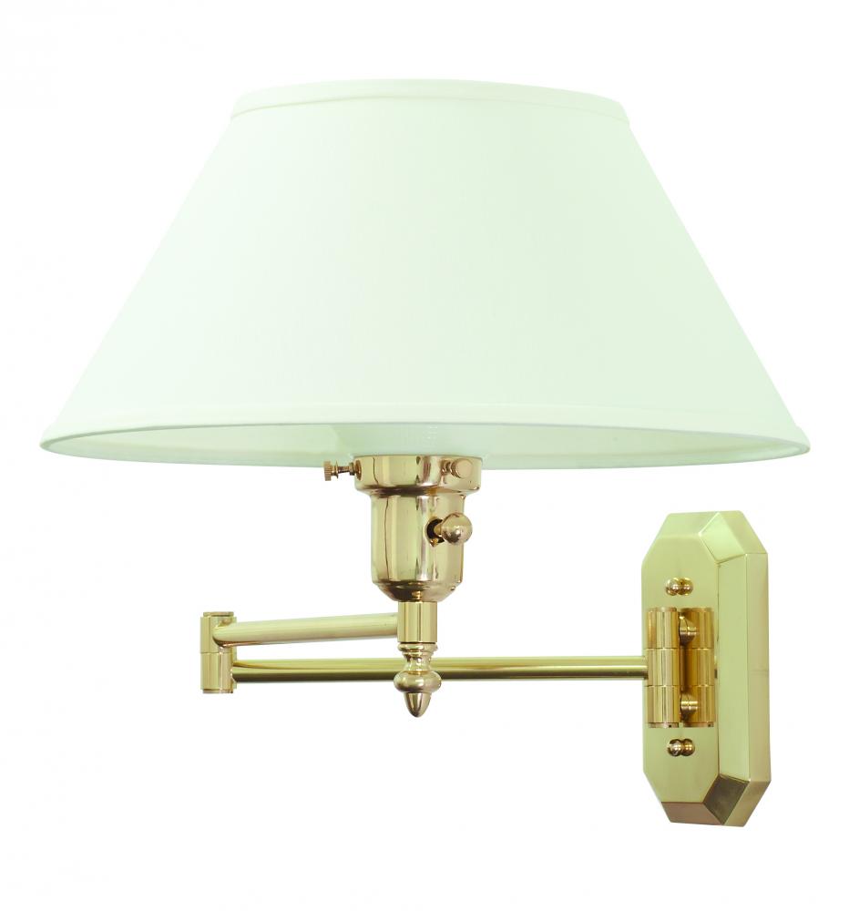 Wall Swing Arm Lamp in Polished Brass