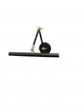 House of Troy DALEDZ14-BLKPB - Direct Wire 14" Amelia Black/Polished Brass Plug-In Picture Lights