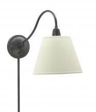 House of Troy HP725-OB-WL - Hyde Park Wall Swings Oil Rubbed Bronze W/White Linen Shade