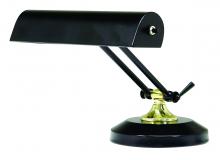 House of Troy P10-150-617 - Upright Piano Lamp 10" In Black with Polished Brass Accents