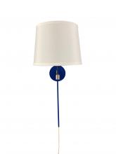 House of Troy S575-COSN - Sawyer Cobalt/Satin Nickel Wall Swing Lamp