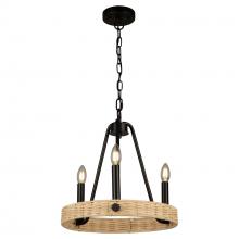 Artcraft AC11713BK - Perris 3 Light Chandelier Black