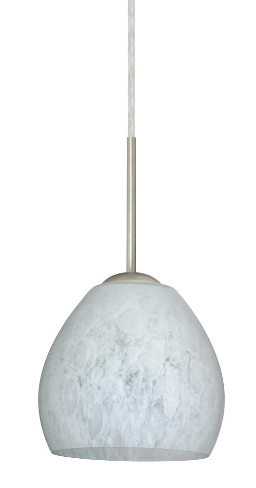 Besa Bolla Pendant Satin Nickel Carrera 1x50W Candelabra