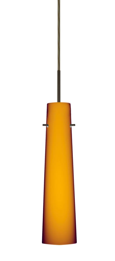 Besa Camino Pendant Bronze Amber Matte 1x5W LED