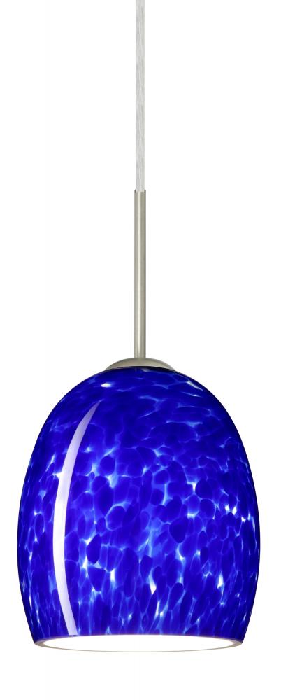 Besa Lucia Pendant Satin Nickel Blue Cloud 1x75W Medium Base