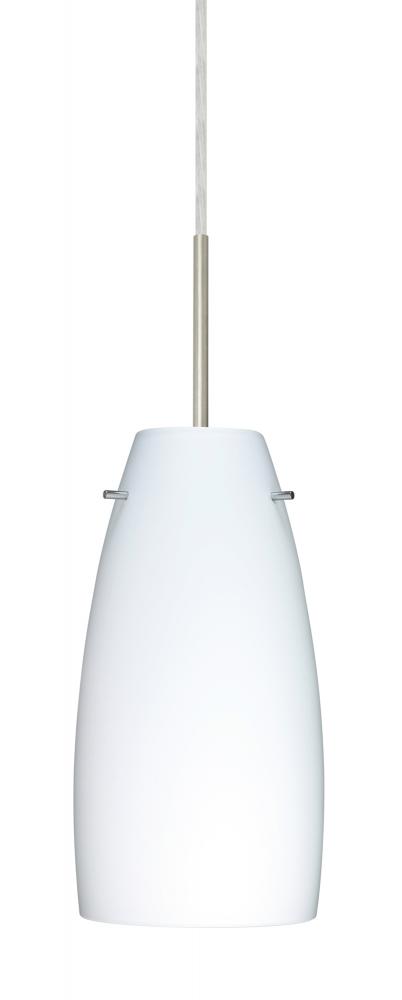 Besa Tao 10 LED Pendant Opal Matte Satin Nickel 1x9W LED