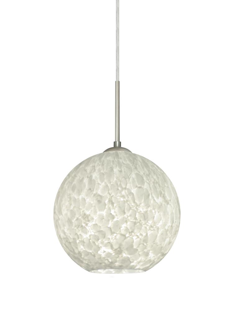 Besa Coco 8 Pendant, Carrera, Satin Nickel Finish, 1x60W Medium Base