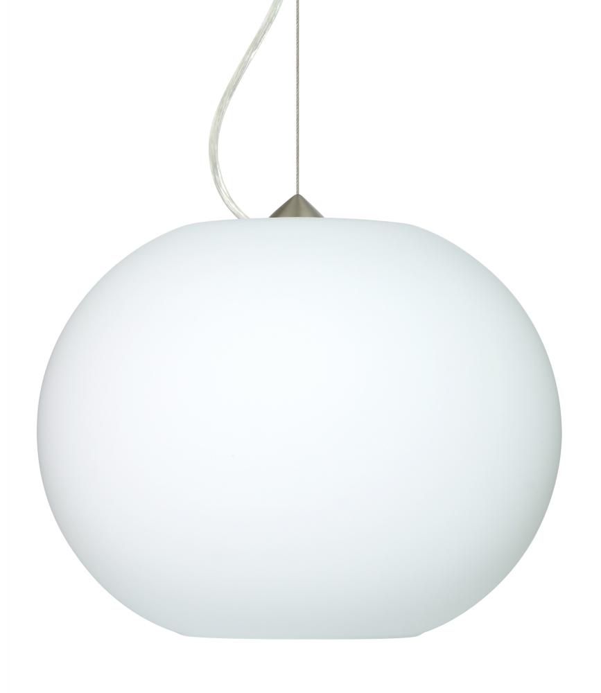 Besa Jordo LED Pendant 1Kx Opal Matte Satin Nickel 1x11W LED