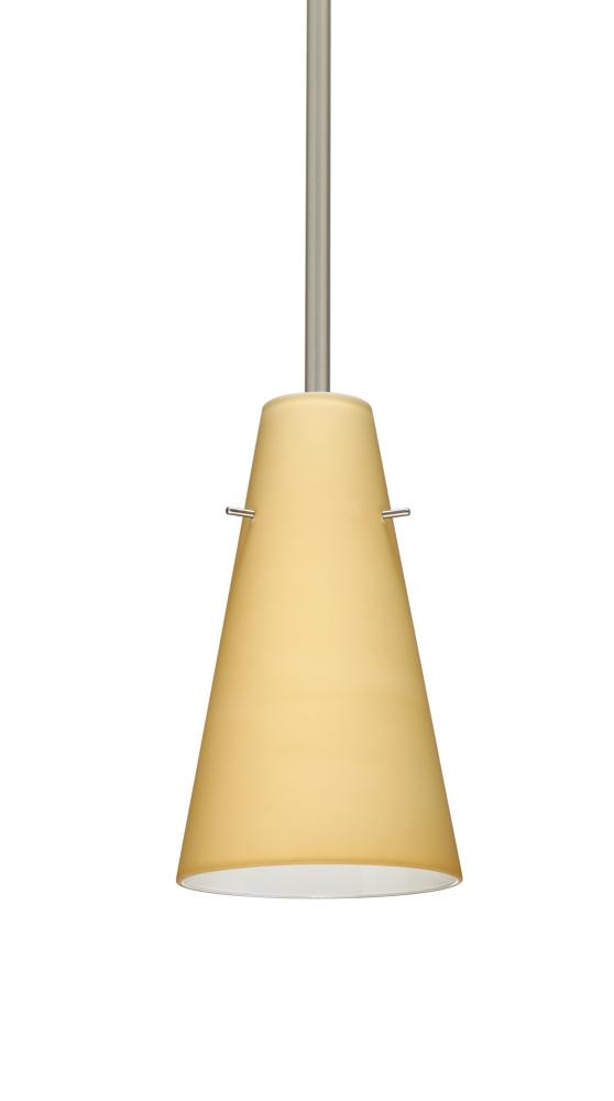 Besa Cierro LED Pendant Vanilla Matte Satin Nickel 1x9W LED