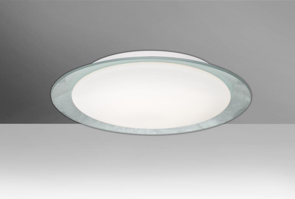 Besa, Tuca 15 Ceiling, Opal/Silver Foil,  Finish, 1x16W LED