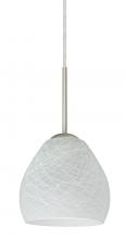 Besa Lighting 1BT-412260-LED-SN - Besa Bolla LED Pendant Cocoon Satin Nickel 1x9W LED