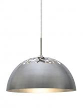 Besa Lighting 1JC-GORDY-LED-SN - Besa Gordy Pendant, Satin Nickel Finish, 1x9W LED