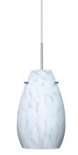 Besa Lighting 1JT-412619-LED-SN - Besa Pera 9 LED Pendant Carrera Satin Nickel 1x9W LED