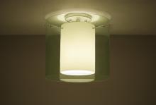 Besa Lighting 1KM-L18407-SN - Besa Ceiling Pahu 12 Satin Nickel Transparent Olive/Opal 1x100W Medium Base