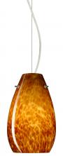 Besa Lighting 1KX-412618-LED-SN - Besa Pera 9 LED Pendant Amber Cloud Satin Nickel 1x9W LED