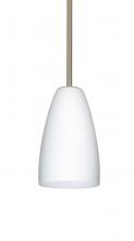 Besa Lighting 1TT-151107-LED-SN - Besa Riva 9 LED Pendant 1Tt Opal Matte Satin Nickel 1x9W LED