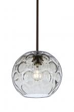 Besa Lighting 1TT-BOMYCL-BR - Besa Bombay Cord Pendant, Clear, Bronze Finish, 1x60W Medium Base