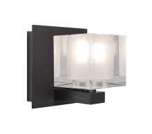 Besa Lighting 1WF-BOLOFR-BR - Besa, Bolo Vanity, Clear/Frost, Bronze Finish, 1x40W Halogen