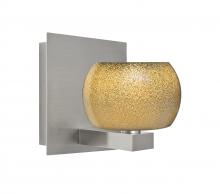 Besa Lighting 1WF-KENOGD-SN - Besa, Keno Vanity, Gold Sand, Satin Nickel Finish, 1x60W Halogen