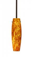 Besa Lighting 1TT-412118-MED-BR - Besa Tu Tu Stem Pendant Bronze Amber Cloud 1x40W B10 Med