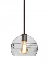 Besa Lighting 1TT-SPIR8CL-EDIL-BR - Besa Spirit 8 Pendant, Clear, Bronze Finish, 1x8W LED Filament