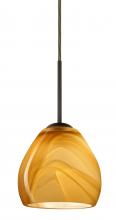 Besa Lighting B-4122HN-LED-BR - Besa Bolla LED Pendant For Multiport Canopy Honey Bronze 1x9W LED