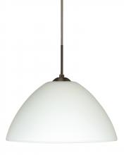 Besa Lighting J-420107-BR - Besa Tessa Pendant For Multiport Canopy Bronze White 1x75W Medium Base