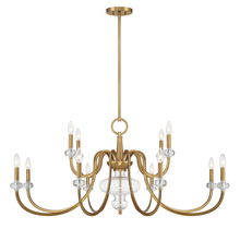 Savoy House 1-5803-12-322 - Bergdorf 12-Light Chandelier in Warm Brass