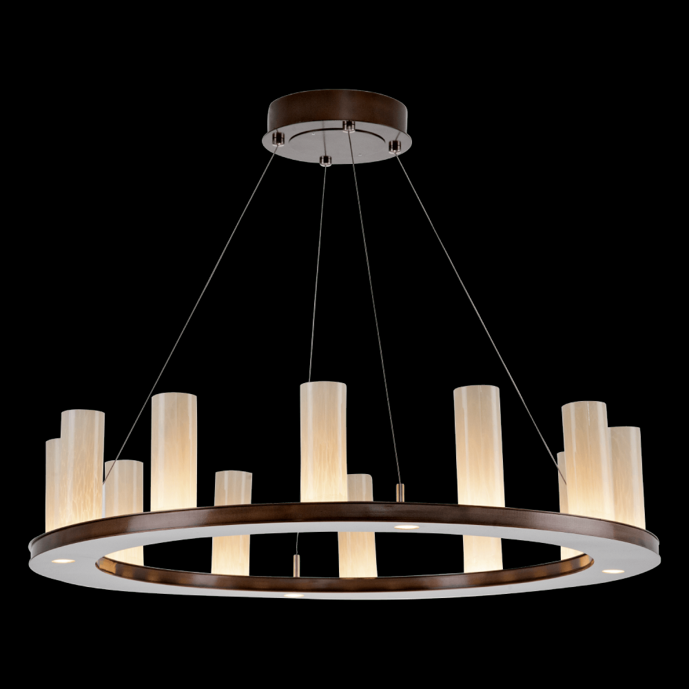 Corona Ring Chandelier-0E-Metallic Beige Silver