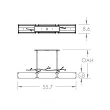 Hammerton PLB0032-0C-MB-SG-001-E2 - Ironwood Linear Suspension-0C-Matte Black