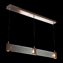 Hammerton PLB0042-47-BS-CG-CA1-L1 - Parallel Linear Suspension-Metallic Beige Silver-Granite Glass