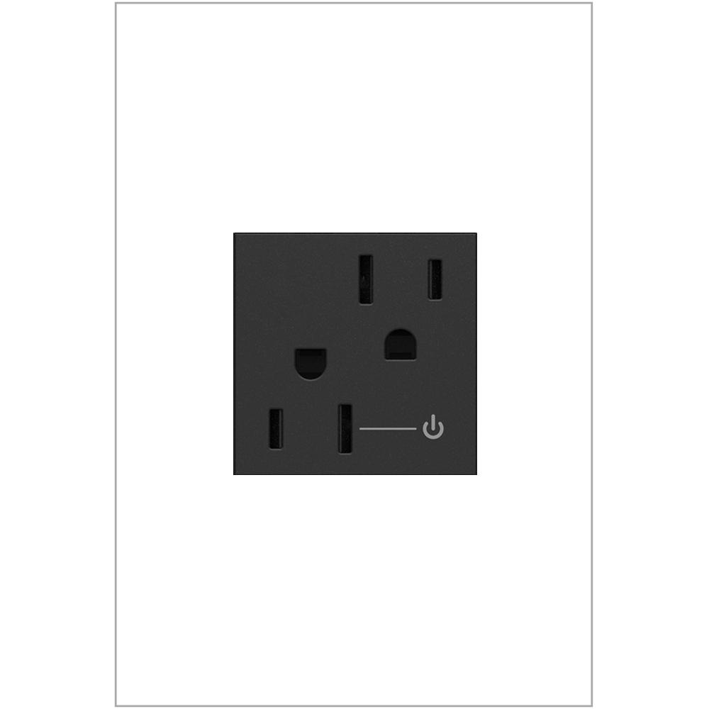 Adorne® 15A Tamper-Resistant Half-Controlled Outlet, Graphite