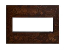 Legrand AWM3GHFBR1 - adorne? Three-Gang Screwless Wall Plate in Hubbardton Forge? Bronze