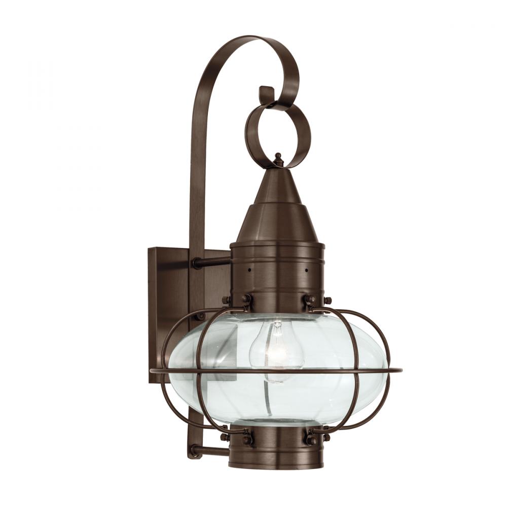 Classic Onion Outdoor Wall Light - Bronze with Clear Glass