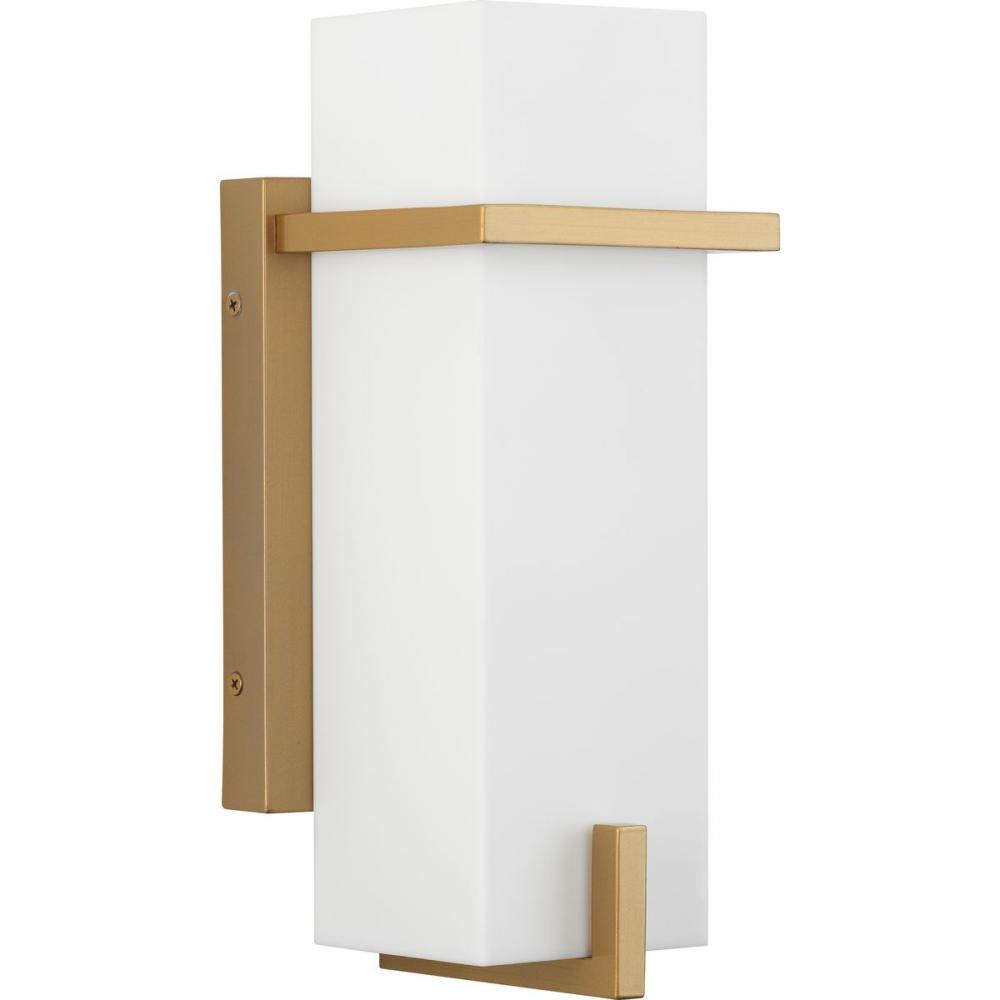 Antrim Collection One-Light Soft Gold Modern Small Outdoor Wall Lantern