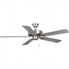 Progress P250080-009 - AirPro 52 in. Brushed Nickel 5-Blade AC Motor Transitional Ceiling Fan