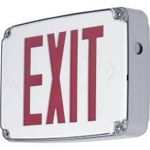 Progress PEWLE-DR-30 - Wet Location LED Emergency Exit Double Face Sign Red Letters