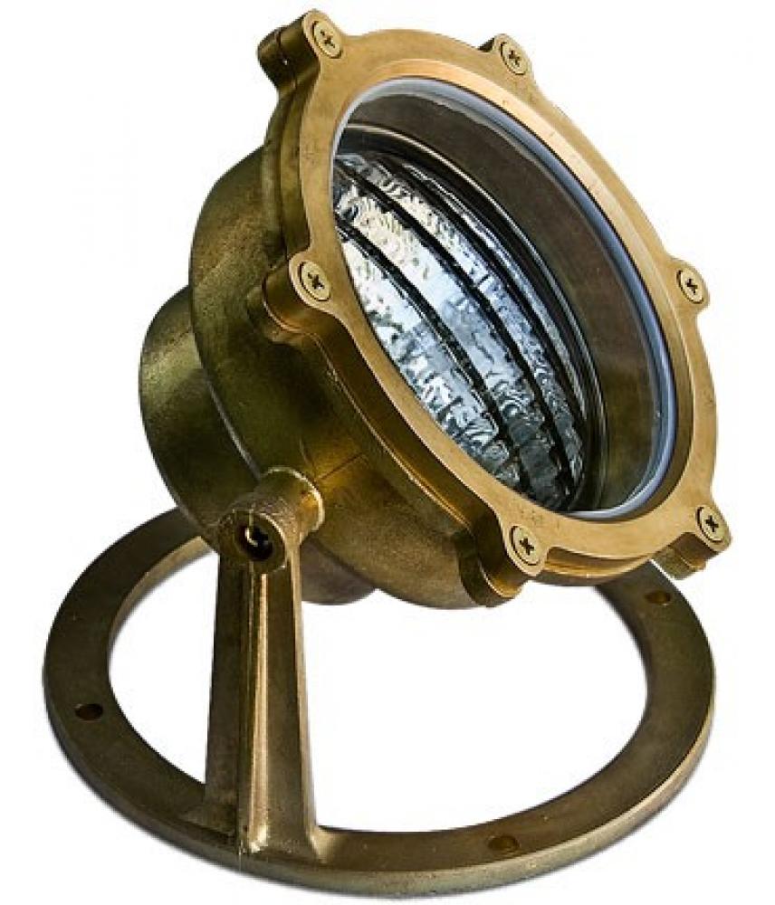 BRASS W/21' CORD UNDERWATER 14W LED AR-111 12V