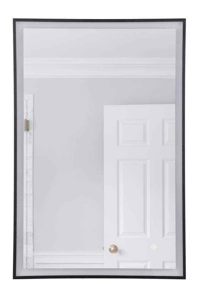 24" x 36" Black Frame LED Mirror, Defogger & Dimmer, 3000K/4000K/5000K