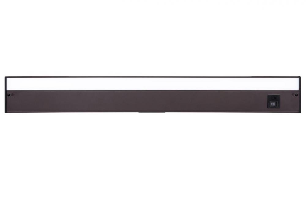 30" Under Cabinet LED Light Bar in Bronze (3-in-1 Adjustable Color Temperature)