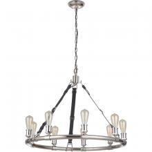 Craftmade 48129-PLN - Huxley 9 Light Chandelier in Polished Nickel