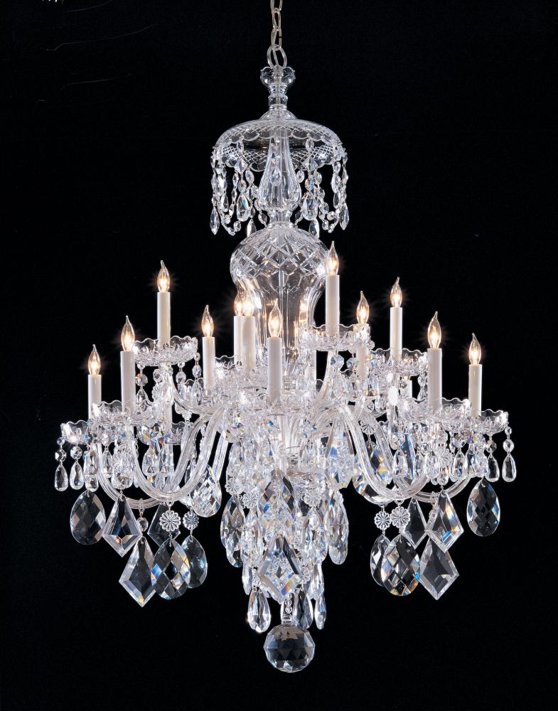 Crystorama Traditional Crystal 16 Light Clear Crystal Chrome Chandelier