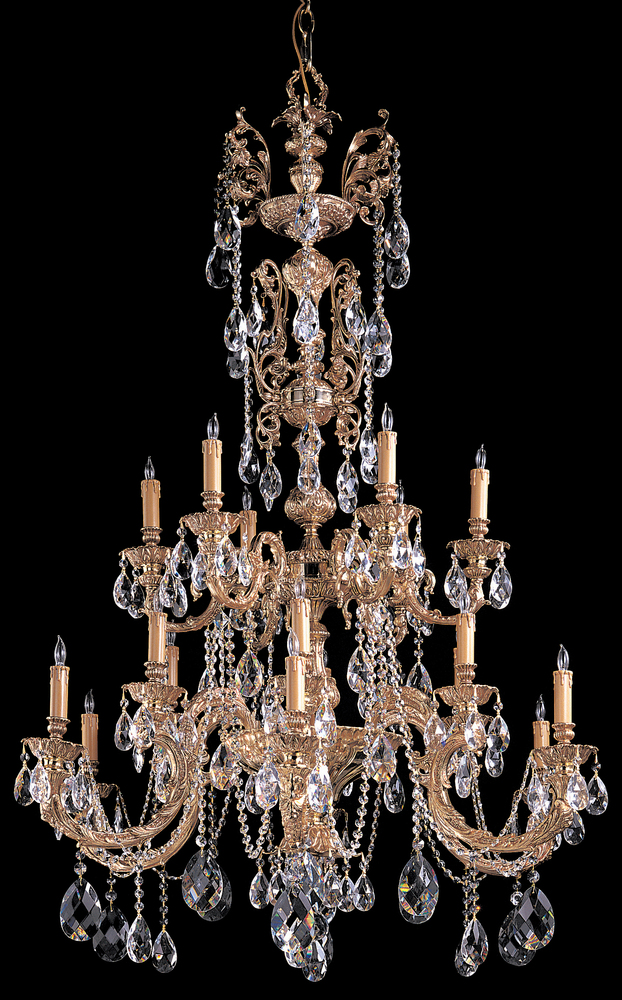 Novella 18 Light Clear Crystal Chandelier