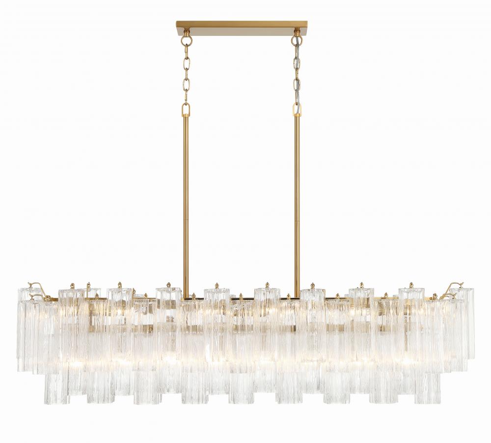 Addis 14 Light Aged Brass Chandelier