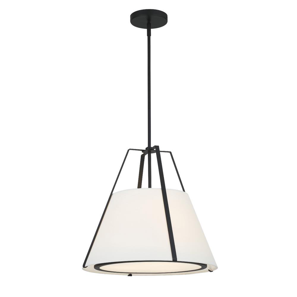 Fulton 3 Light Black Chandelier