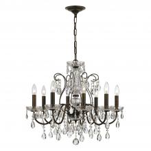  3028-EB-CL-S - Butler 8 Light Swarovski Strass Crystal English Bronze Chandelier