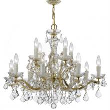 Crystorama 4379-GD-CL-S - Maria Theresa 12 Light Clear Crystal Gold Chandelier