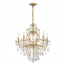 Crystorama 4455-GA-CL-S - Filmore 6 Light Swarovski Strass Crystal Antique Gold Chandelier