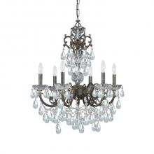 Crystorama 5196-EB-CL-I - Legacy 6 Light Clear Italian Crystal English Bronze Chandelier