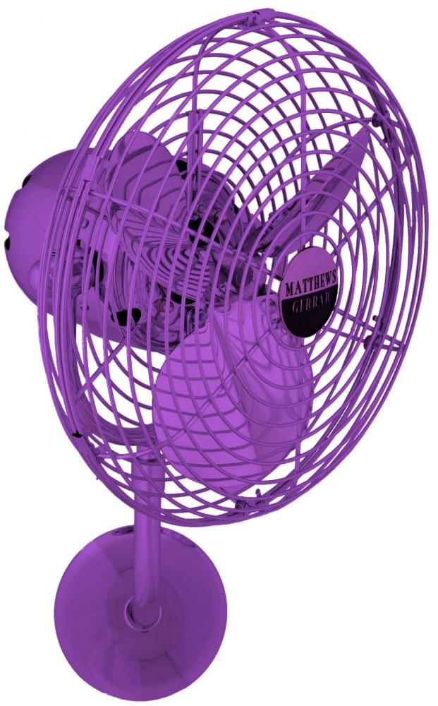 Michelle Parede vintage style wall fan in Ametista (Purple) finish.